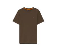 BOSS Mens Tales Logo-Patch T-Shirt in Cotton Jersey