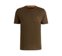 BOSS Mens Tales Logo-Patch T-Shirt in Cotton Jersey