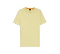 BOSS Mens Tales Relaxed Fit Cotton Jersey Logo Patch T-Shirt, 751open Yellow, 3XL