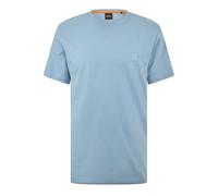BOSS Mens Tales Relaxed Fit Cotton Jersey Logo Patch T-Shirt, Light/Pastel Blue, XXL
