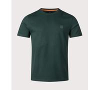 Men's BOSS Orange Tales Mens Cotton-Jersey T-shirt with Logo Patch - Black - Size: 40/Regular