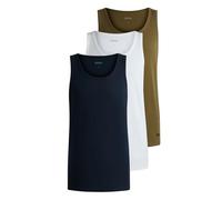 BOSS Mens Tank Top 3P Classic Three-Pack of Cotton Underwear Vests with Embroidered Logos