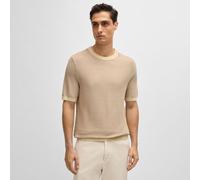 Boss Mens Tantino T-Shirt in Beige Cotton - Size X-Large