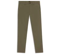 BOSS Men's Tapered Fit Chino Made of Elastic Cotton Satin, 342open Green, 48W x 36L