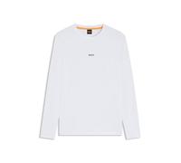 BOSS Mens TChark Contrast-Logo T-Shirt in Stretch Cotton
