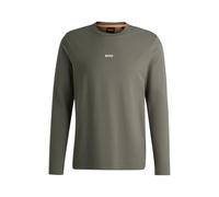 BOSS Mens TChark Contrast-Logo T-Shirt in Stretch Cotton