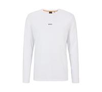 BOSS Mens Long Sleeve TChark T-Shirt - Colour: 100 White - Size: XL