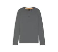 BOSS Orange Tchark Mens Long Sleeve Stretch Cotton T-Shirt - Open Grey 062