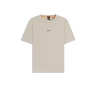 Boss Orange TChup Mens Crew Neck Small Logo T-Shirt - Beige Cotton - Size X-Large