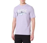 BOSS Mens Te Bossfish Cotton-Jersey T-Shirt with Photo Print