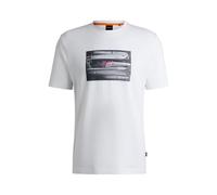 BOSS Mens Te Dune Cotton-Jersey T-Shirt with Coordinate Artwork