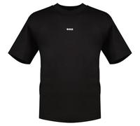 BOSS Mens Relaxed Fit Te Geological T-Shirt - Colour: 001 Black - Size: Large Large