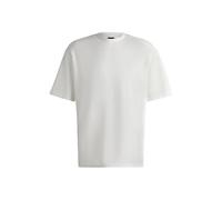 BOSS Mens Te PeachMoon Logo-Detail T-Shirt in Peached Cotton White