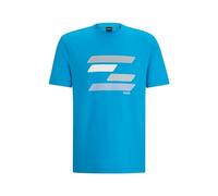 BOSS Mens Tee 3 Cotton-Jersey T-Shirt with Flag-Inspired Artwork