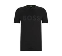 BOSS Mens Tee Active Performance-Stretch Slim-fit T-Shirt with Decorative Reflective Logo