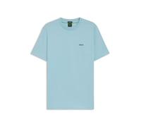 BOSS Mens Tee Regular-fit T-Shirt in Stretch Cotton with Contrast Logo