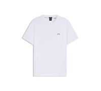 BOSS Mens Tee Stretch-Cotton Regular-fit T-Shirt with Contrast Logo