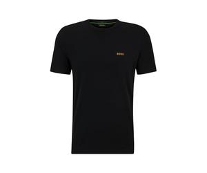BOSS Mens Tee Stretch-Cotton Regular-fit T-Shirt with Contrast Logo