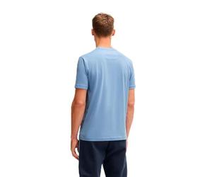 BOSS Men's Tee Tape Logo T-Shirt, Open Blue498, L