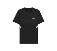 BOSS Mens Tee Tech TOC Active Slim-fit T-Shirt with Moisture Management Black