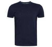 BOSS Men's Teebo Logo Printed Jersey T-Shirt Top (UK, Alpha, M, Regular, Regular, Dark Blue)