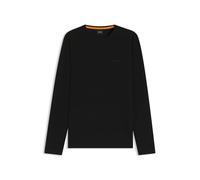 Men's BOSS Orange Tempesto Mens Regular Fit Long Sleeve T-shirt with embroidered logo - Black - Size: 40/Regular