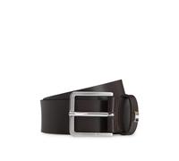 BOSS Italian-leather belt with signature-stripe keeper trim - Style Ther-Flag-E_Sz35, 50486839 Dark Brown 40