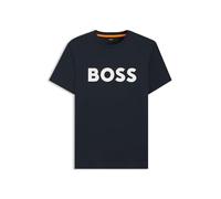BOSS Mens Thinking 1 Cotton-Jersey T-Shirt with Rubber-Print Logo
