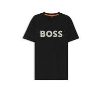 BOSS Mens Thinking 1 Cotton-Jersey T-Shirt with Rubber-Print Logo