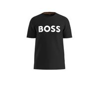 BOSS Mens Thinking 1 Cotton-Jersey T-Shirt with Rubber-Print Logo
