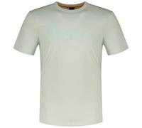 BOSS Mens Thinking 1 T-Shirt Signature Logo Short Sleeve Open Blue S