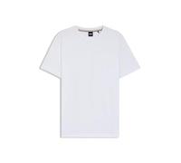 BOSS Mens Thompson 01 Cotton-Jersey Logo T-Shirt in a Regular fit White