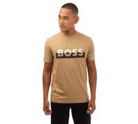 Boss Mens Tiburt 42 T-Shirt in Beige Cotton - Size Medium