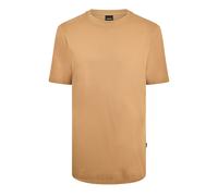 Boss Men's Tiburt Bubble Structure Cotton Short Sleeve T-Shirt Medium Beige