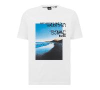 BOSS Mens Tiburt T Shirt White White M