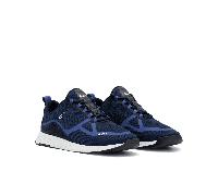 BOSS Mens Titanium Run Mesh/Suede Trainers, Navy Blue Sneakers NAVY 9