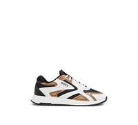 BOSS Mens Titanium Runn Mixed-Material lace-up Trainers with Tonal Branding Size 12 Light Beige