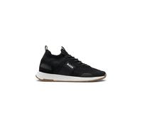 BOSS Sock trainers with suede trims - Style Titanium_Runn_knst_N, 50498245 Black 14
