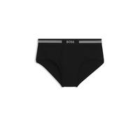 BOSS Mens Traditional Original Ribbed-Cotton Briefs with Logo Waistband