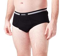 BOSS Mens Traditional Original Ribbed-Cotton Briefs with Logo Waistband