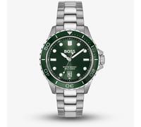 BOSS Mens Troper Sport Green Stainless Steel Bracelet Watch 1514294