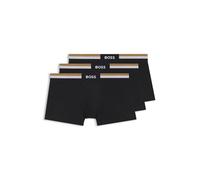BOSS Orange Motion Mens 3 Pack Cotton-Blend Trunks with Signature Waistbands