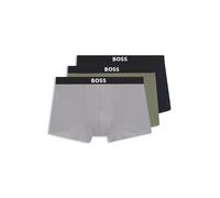 BOSS Three-pack of trunks in stretch cotton - Style Trunk 3P BOSS ONE, 50544263 Black / Grey / Green L