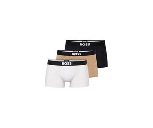 BOSS Mens Trunk 3P ONE Three-Pack of Logo-Waistband Trunks in Stretch Cotton