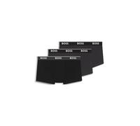 BOSS Three-pack of logo-waistband trunks in stretch cotton - Style Trunk 3P Power Desig, 50531701 Black / Grey S
