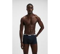 BOSS Mens Trunk 3P Power Three-Pack of Logo-Waistband Trunks in Stretch Cotton
