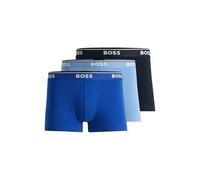 BOSS Mens Trunk 3P Power Three-Pack of Stretch-Cotton Trunks with Logo waistbands