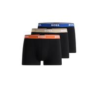BOSS Mens Trunk 3P Power Three-Pack of Stretch-Cotton Trunks with Logo waistbands