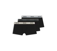 BOSS Mens Trunk 3P Power Three-Pack of Stretch-Cotton Trunks with Logo waistbands