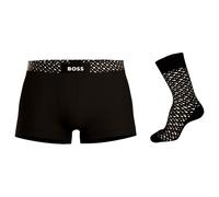 BOSS Men's Trunk And Sock Gift Set 50529047 Black